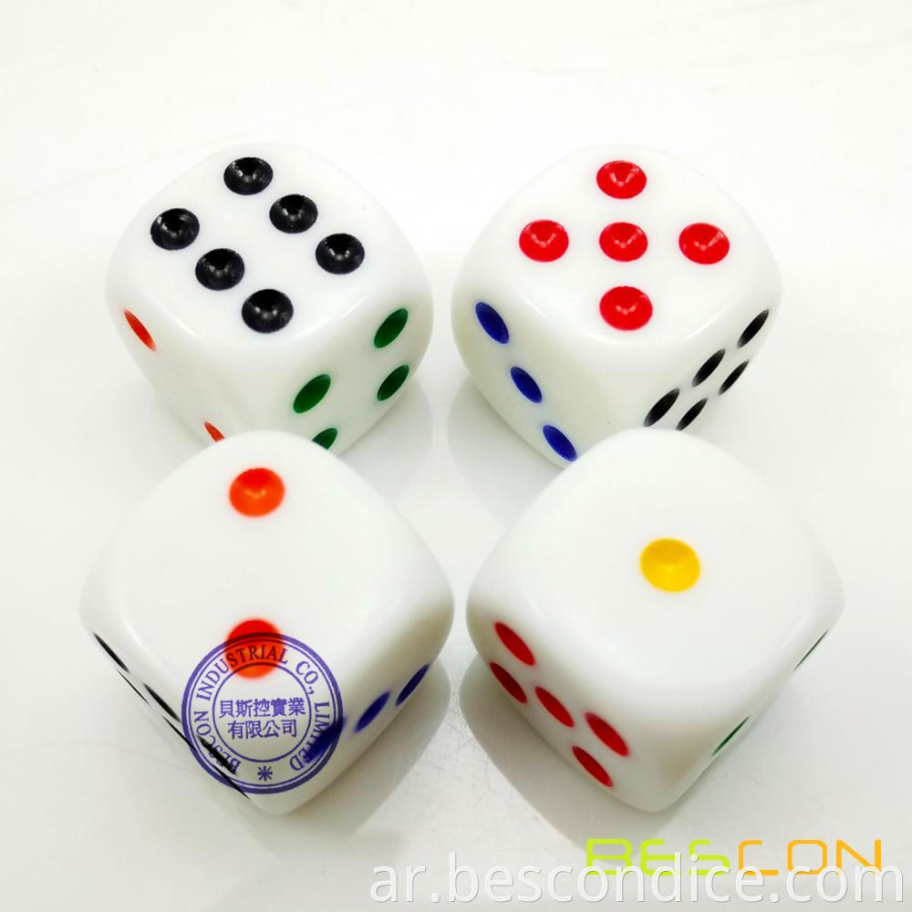 Dice 19mm Colorful Rainbow Dots 2